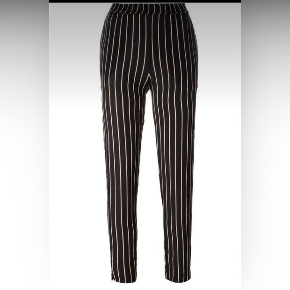 Won Hundred Bandy Pants in Thin Stripe Size 36 Black/White